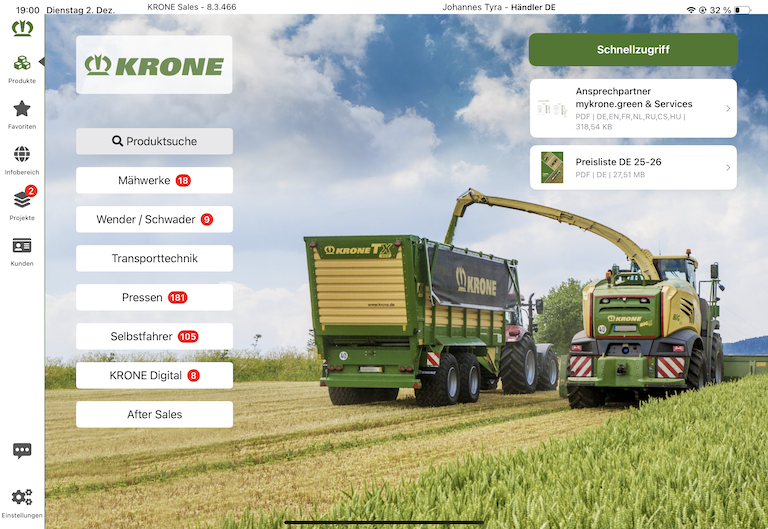 KRONE Sales App